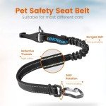 Adjustable Dog Seatbelt with Carabiner and Harness