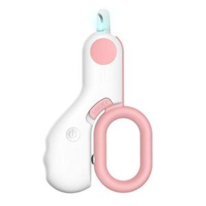LED Dog Nail Clippers for Small Pets - Pink