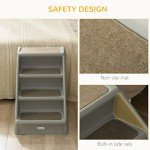 PawHut Foldable Dog Stairs with Non-Slip Mats
