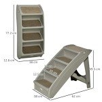 PawHut Foldable Dog Stairs with Non-Slip Mats