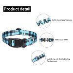 Suredoo Adjustable Soft Nylon Dog Collar - Blue Plaid