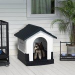 PawHut Water-Resistant Outdoor Dog Kennel - Grey