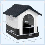 PawHut Water-Resistant Outdoor Dog Kennel - Grey