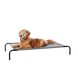Amazon Basics Elevated Cooling Dog Bed - Grey