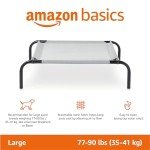 Amazon Basics Elevated Cooling Dog Bed - Grey