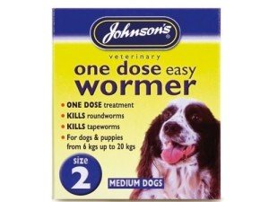 Johnson's Easy Dose Wormer for Medium Dogs 2 Tabs