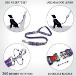 Adjustable Dog Car Seat Belt with Bungee Buffer