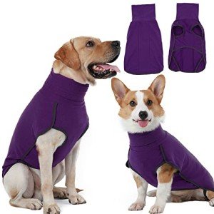 Warm Fleece Dog Jumper - Lightweight Purple Coat