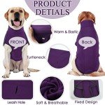 Warm Fleece Dog Jumper - Lightweight Purple Coat