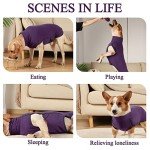 Warm Fleece Dog Jumper - Lightweight Purple Coat
