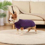 Warm Fleece Dog Jumper - Lightweight Purple Coat