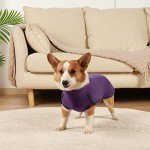 Warm Fleece Dog Jumper - Lightweight Purple Coat