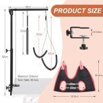 Adjustable Dog Grooming Arm with Clamp & Holders