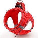 Joytale Soft Mesh Reflective Dog Harness - Red