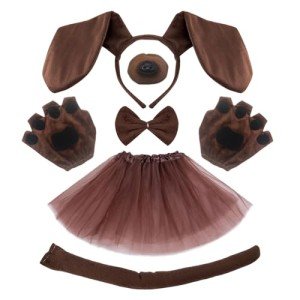 6-Piece Puppy Dog Costume Set for Kids & Adults