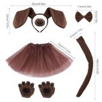 6-Piece Puppy Dog Costume Set for Kids & Adults