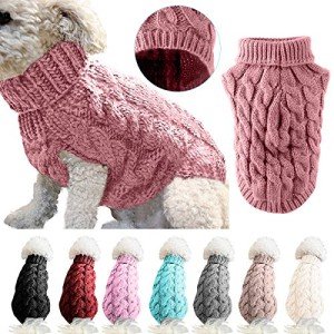 Cozy Pink Turtleneck Sweater for Dogs