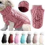 Cozy Pink Turtleneck Sweater for Dogs