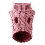 Cozy Pink Turtleneck Sweater for Dogs