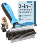 MalsiPree 2-in-1 Dog Grooming Brush for Shedding