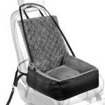 Cozy Black Dog Car Booster Seat with Leash