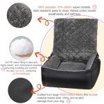 Cozy Black Dog Car Booster Seat with Leash