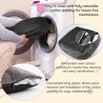 Cozy Black Dog Car Booster Seat with Leash