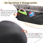 Cozy Black Dog Car Booster Seat with Leash