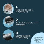 MalsiPree 2-in-1 Dog Grooming Brush for Shedding