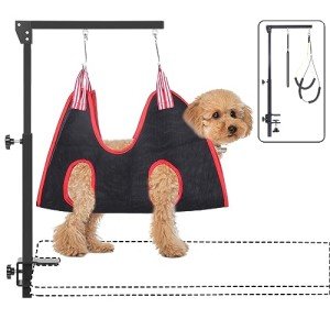 Adjustable Dog Grooming Arm with Clamps & Harness