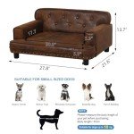 Cozy Suede Dog Sofa and Cat Bed