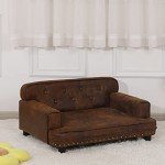 Cozy Suede Dog Sofa and Cat Bed