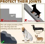 Trhillsbrad 3-Step Foam Dog Stairs for Beds
