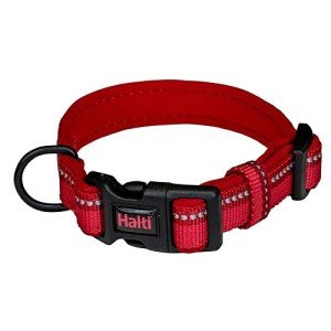 Comfortable Reflective Dog Collar - Medium, Red