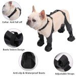 Waterproof Dog Boots with Adjustable Straps for Small Dogs