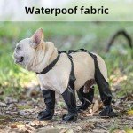 Waterproof Dog Boots with Adjustable Straps for Small Dogs
