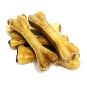 10 Natural Rawhide Pizzle Filled Dog Chews