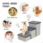 Foldable Non-Slip Dog Stairs with Storage