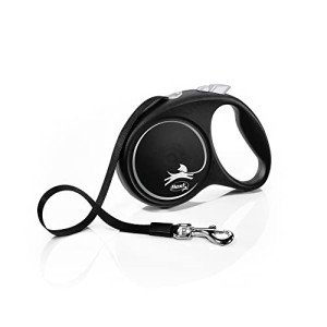 Flexi Black 5m Retractable Dog Leash for Medium Dogs