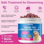 Natural Flea & Tick Chews for Dogs - 120 pcs