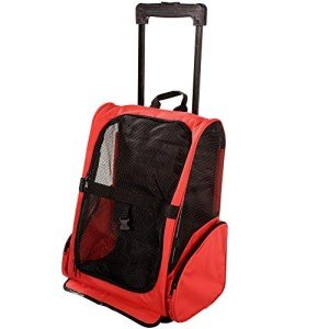Pet Travel Backpack with Trolley and Handle