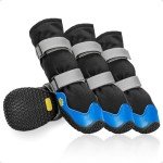 Reflective Waterproof Dog Boots with Anti-Slip Sole