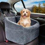 Small Dog Car Seat with Safety Leash and Pockets