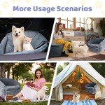 Small Dog Car Seat with Safety Leash and Pockets