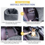 Small Dog Car Seat with Safety Leash and Pockets