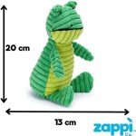 Zappi Co Green Frog Plush Dog Toy with Squeaker
