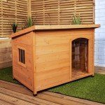 Spacious Weatherproof Wooden Dog House with Window