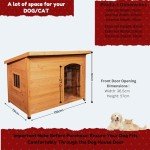 Spacious Weatherproof Wooden Dog House with Window