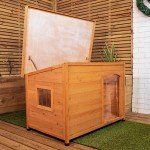 Spacious Weatherproof Wooden Dog House with Window