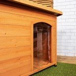 Spacious Weatherproof Wooden Dog House with Window